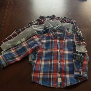 Bundle of 5 Toddler Boy Button Down Shirts.